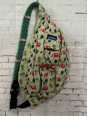Kavu Rope Sling Shoulder Bag Camping Outdoors Backpack Camper Park Trees